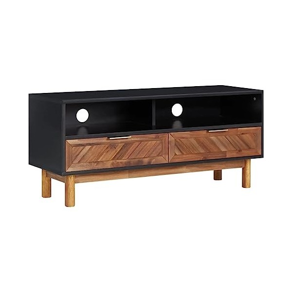 Meuble TV,Étagère TV Flottante, Support de Télévision Flottant Fixé au Mur Centre de Console Multimédia de Divertissement Gra