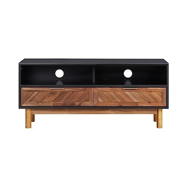 Meuble TV,Étagère TV Flottante, Support de Télévision Flottant Fixé au Mur Centre de Console Multimédia de Divertissement Gra