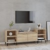 Tidyard Meuble TV Banc TV de Salon Meuble de Télévision avec Compartiments TV Cabinet Bois Chêne Sonoma 160x35x55 cm Bois di