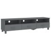 Keyur Meuble TV, Banc TV Buffet Bas Support de Télévision Meuble Télé Meuble TV Gris Fonce 158x40x40 cm Bois de pin Solide
