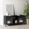 [en.casa] Meuble TV à 2 Portes Banc Télévision avec Compartiments de Rangement Meuble Bas Modern pour Salon Chambre Bureau En