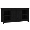Keyur Meuble TV, Banc TV Buffet Bas Support de Télévision Meuble Télé Meuble TV Noir 103x36,5x52 cm Bois de pin Massif