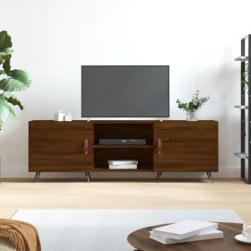 Meuble TV chêne Marron 150x30x50 cm Bois dingénierie - Meuble télé, Meuble TV Industriel, Meuble Chambre, Convient pour Salo