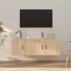 VEEKI Meuble TV, Meuble TV Suspendu, Meuble TV Industriel, Meuble TV Bois, Meuble Chambre, Convient pour Salon ou Chambre, En