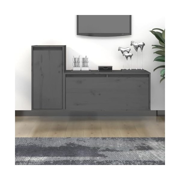 VEEKI Meuble TV, Meuble TV Suspendu, Meuble TV Industriel, Meuble TV Bois, Meuble Chambre, Convient pour Salon ou Chambre, Me