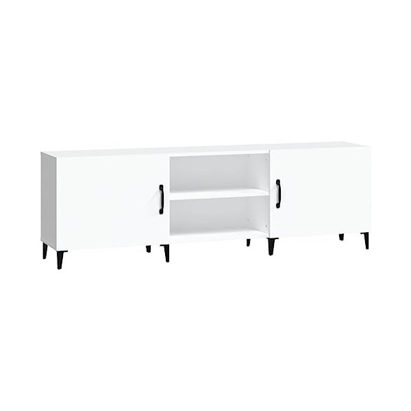 VEEKI Meuble TV, Meuble TV Suspendu, Meuble TV Industriel, Meuble TV Bois, Meuble Chambre, Convient pour Salon ou Chambre, Bl