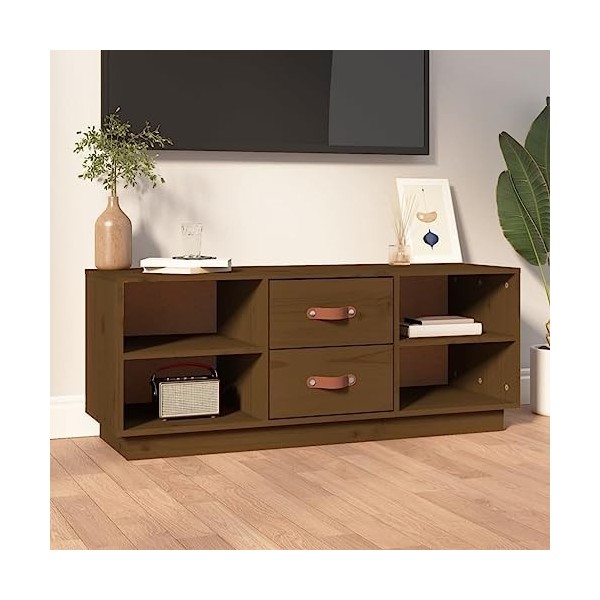 VEEKI Meuble TV, Meuble TV Suspendu, Meuble TV Industriel, Meuble TV Bois, Meuble Chambre, Convient pour Salon ou Chambre, Ma