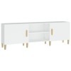 Metrile Meuble TV bas pour salon - 150 x 30 x 50 cm - Blanc