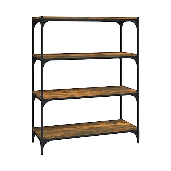 vidaXL Bibliothèque Sonoma Gris 60x33x100 cm Bois dingénierie Acier