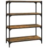 vidaXL Bibliothèque Sonoma Gris 60x33x100 cm Bois dingénierie Acier