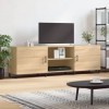 FAMIROSA Meuble TV chêne Sonoma 150x30x50 cm Bois dingénierie 26KG 