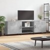 FAMIROSA Meuble TV Gris béton 150x30x50 cm Bois dingénierie 26.4KG 