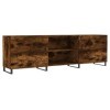 FAMIROSA Meuble TV chêne fumé 150x30x50 cm Bois dingénierie 26.3KG 