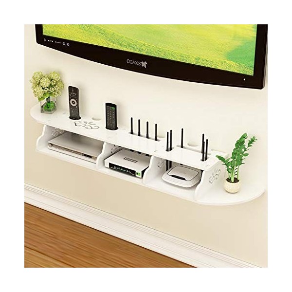 Routeur Wi-Fi Set top box Étagère de stockage multimédia Étagère TV murale Étagère murale Étagère flottante console TV meuble