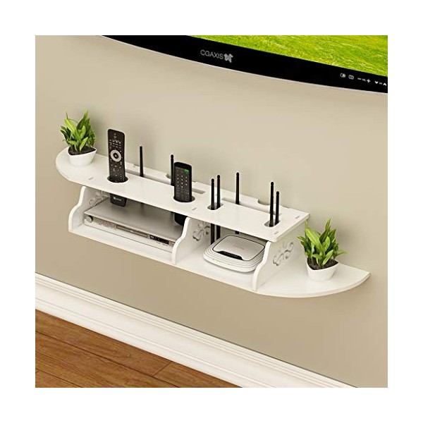 Routeur Wi-Fi Set top box Étagère de stockage multimédia Étagère TV murale Étagère murale Étagère flottante console TV meuble