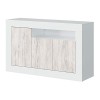 Loungitude - Meuble TV Design 3 portes L139 cm - Blanc