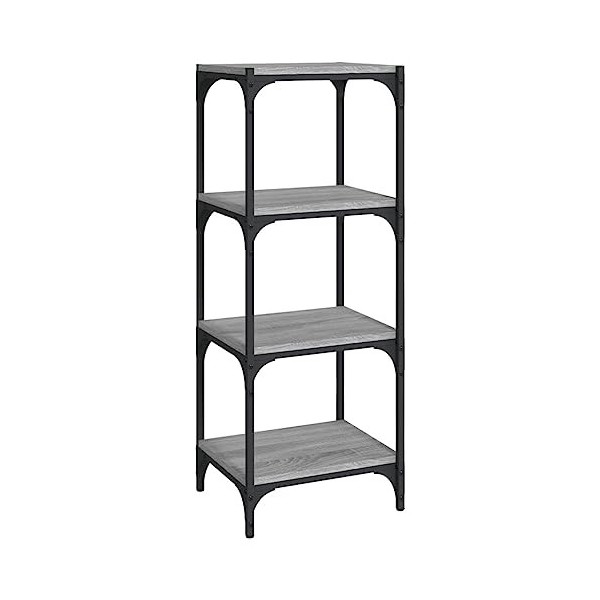 vidaXL Bibliothèque Sonoma Gris 60x33x100 cm Bois dingénierie Acier