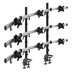 HFTEK® Support de Bureau pour Deux écran Moniteur LED LCD 15" à 27" Pouces avec VESA 75/100 MP220C-L 