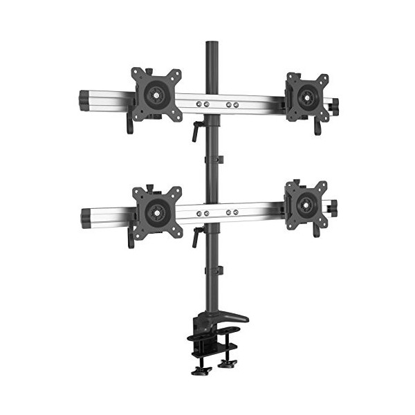 HFTEK® Support de Bureau pour Deux écran Moniteur LED LCD 15" à 27" Pouces avec VESA 75/100 MP220C-L 