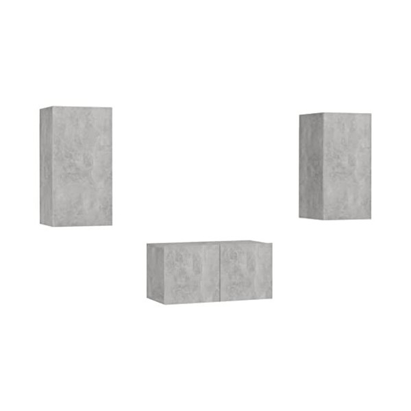 VEEKI Meuble TV, Meuble TV Suspendu, Meuble, Meuble TV avec Rangement，Meuble Industriel, Convient pour Salon ou Chambre, Ense