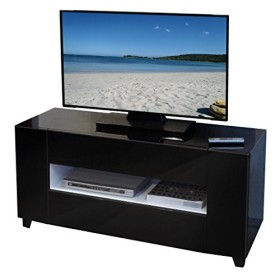 Berlioz Creations Replay Meuble TV, Noir Brillant 129 x 40 x 57 cm, Fabrication 100% Française