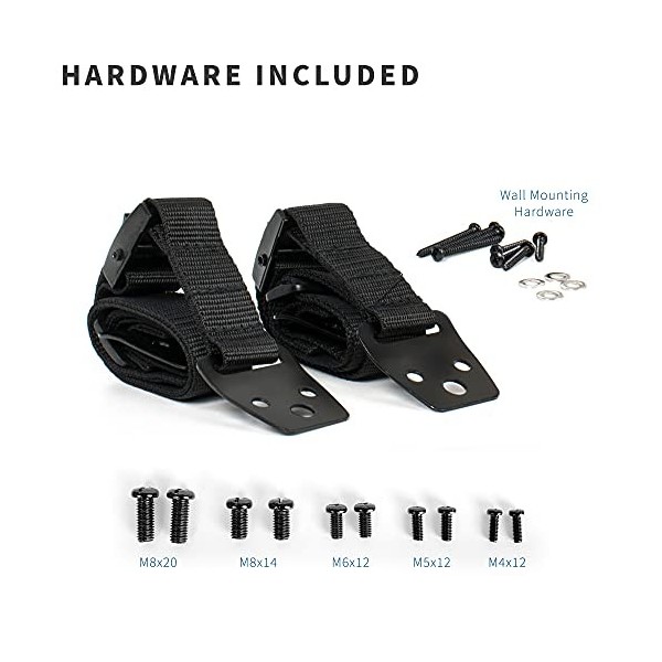 TV anti-basculement Heavy Duty double câble non qui Bascule Sangle de sécurité kit pour écran plat et les meubles de montage 