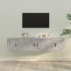 VEEKI Meuble TV, Meuble TV Suspendu, Meuble TV Industriel, Meuble TV Bois, Meuble Chambre, Convient pour Salon ou Chambre, En