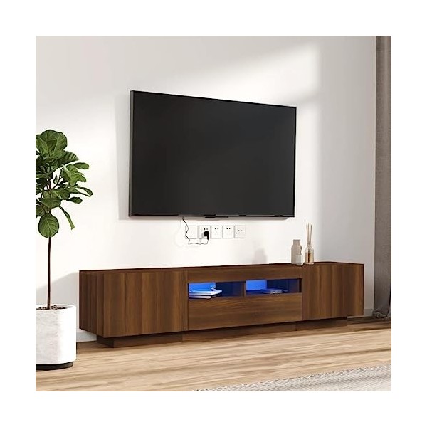 VEEKI Meuble TV, Meuble TV Suspendu, Meuble télé, Meuble TV Industriel, Meuble Chambre, Convient pour Salon ou Chambre, Ensem