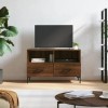 CIADAZ Meuble TV Chêne Marron 80x36x50 cm Bois dingénierie,Table TV,Ensemble Meuble TV,Meuble TV