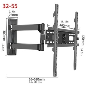 Support TV Support de Montage Mural for téléviseur, Maison, Salon, télescopique, Rotatif, Pliable, for Bureau, Salle de confé