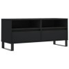 heybb Meuble TV Noir 100x34,5x44,5 cm Bois dingénierie,Meuble TV,Table Basse Salon Meuble TV,Table Basse LED Couleurs