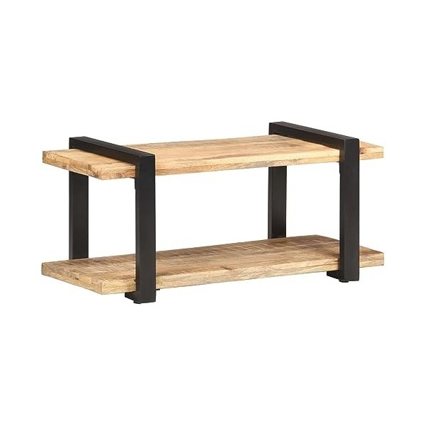 Camerina Meuble TV 90x40x40 cm Bois de manguier Brut,Meuble TV,Meuble TV Moderne,Meuble de Salon