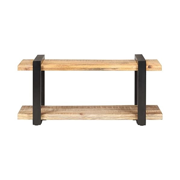 Camerina Meuble TV 90x40x40 cm Bois de manguier Brut,Meuble TV,Meuble TV Moderne,Meuble de Salon