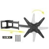 WHYFONE Support Mural TV Longue Portée à Rotation de 90° avec Bras Articulés de 1219mm, Extension Pivotante et Inclinable pou