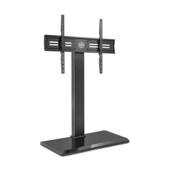 FITUEYES Meuble TV Pied Base en Fer pour écran de 50 à 80 Pouces - Hauteur réglable - Charge maximale : 50 kg - VESA : 800 x 