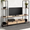 IDMarket - Ensemble Meuble TV Detroit avec étagères Design Industriel 193 cm