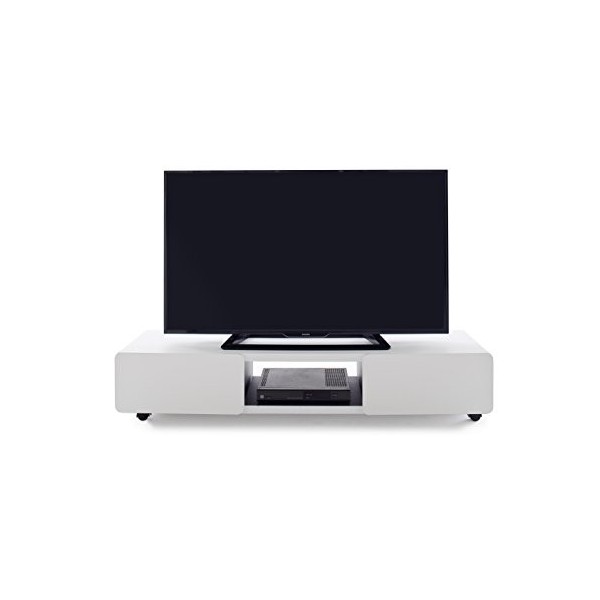 Robas Lund Lowboard Blanc Mat Meuble TV recouvert Mélamine
