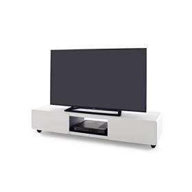 Robas Lund Lowboard Blanc Mat Meuble TV recouvert Mélamine