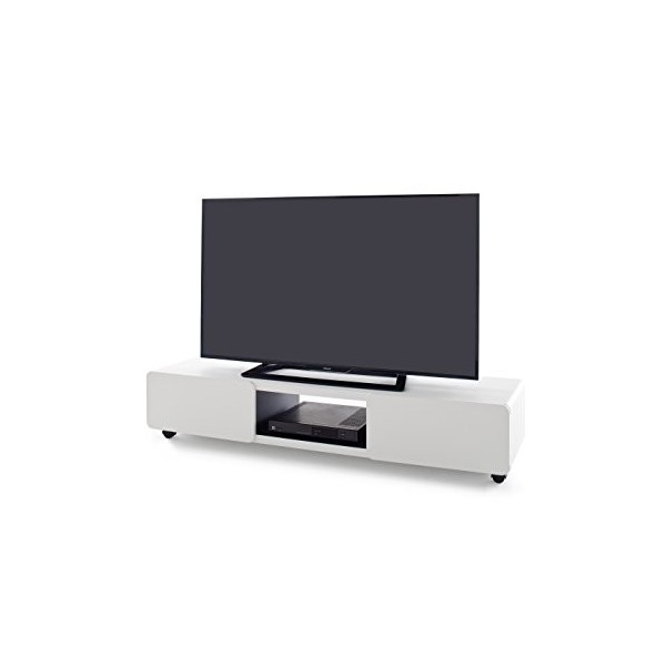 Robas Lund Lowboard Blanc Mat Meuble TV recouvert Mélamine