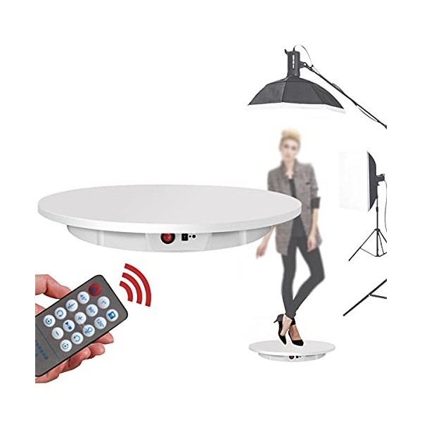 RCBDBSM Photographie à 360° Plateau Tournant Electrique Plate-Forme Tournante Automatique avec Télécommande, pour LAffichage