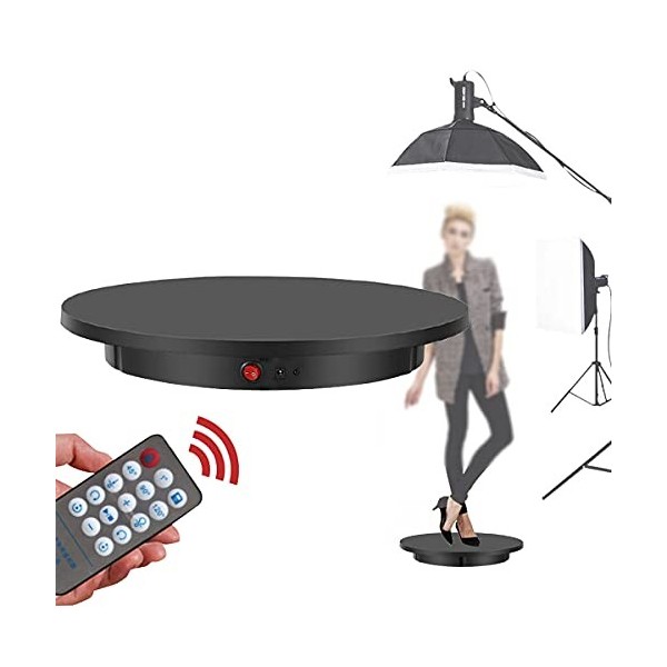 RCBDBSM Photographie à 360° Plateau Tournant Electrique Plate-Forme Tournante Automatique avec Télécommande, pour LAffichage