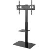 goobay 58526 Pied TV pour TV et moniteurs Entre 94 et 180 cm/Pivotant et réglable en Hauteur/Support TV pour TV Plat et TV in