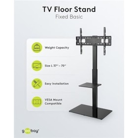 goobay 58526 Pied TV pour TV et moniteurs Entre 94 et 180 cm/Pivotant et réglable en Hauteur/Support TV pour TV Plat et TV in