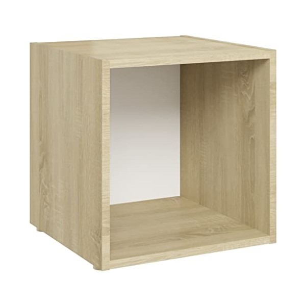 vidaXL 4X Meubles TV Centres de Divertissement Armoires Stéréo avec 1 Compartiment Salon Salle de Séjour Maison Noir 37x35x37