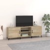 Annlera Meuble TV Chêne Sonoma 150x30x50 cm Bois dingénierie Classique Banc TV Décorer Pièce Minimaliste Armoire TV Fonction