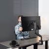 VIVO STAND-V001Q Support de bureau articulé en aluminium de qualité supérieure avec bras pneumatique, sadapte à un écran jus