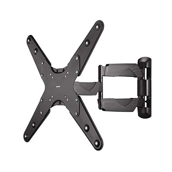 Hama Support mural TV pour une une diagonale d’écran de 81 à 165 cm 32" à 65" , 2 bras, ultralong, VESA jusqà 400x400 Noi