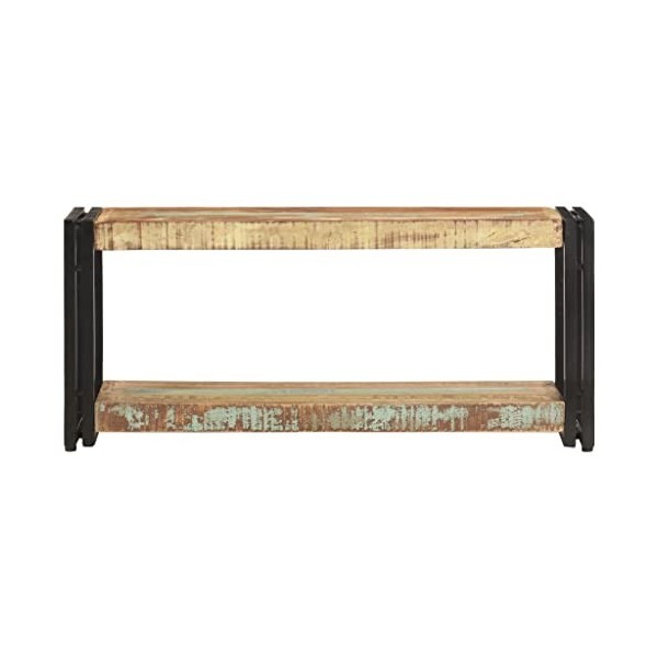 Meuble TV 90x30x40 cm Bois de récupération Massif - Meuble Chambre, Support Télé pour Salon Salle à Manger Chambre, Style Ind
