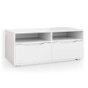 Vicco Meuble TV Ruben, Blanc, 100 x 42 cm