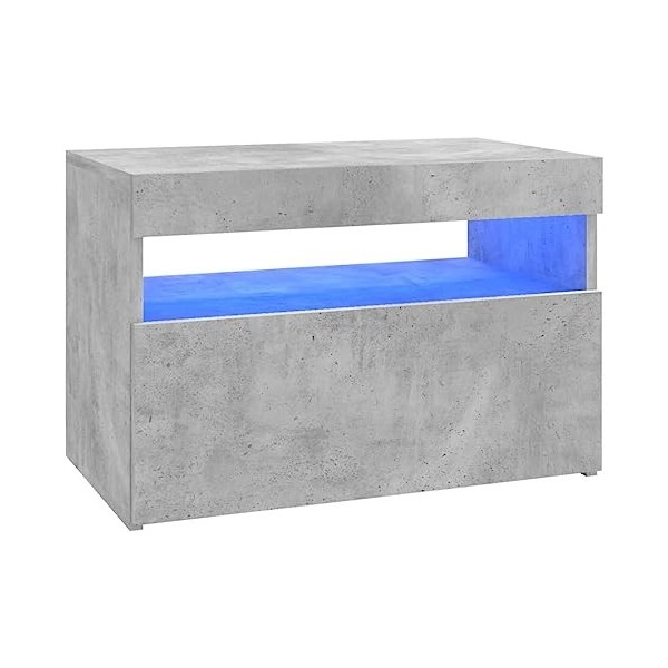 vidaXL Meuble TV avec Lumières LED Armoire Basse Centre de Divertissement Meuble Stéréo Salon Salle de Séjour Maison Intérieu